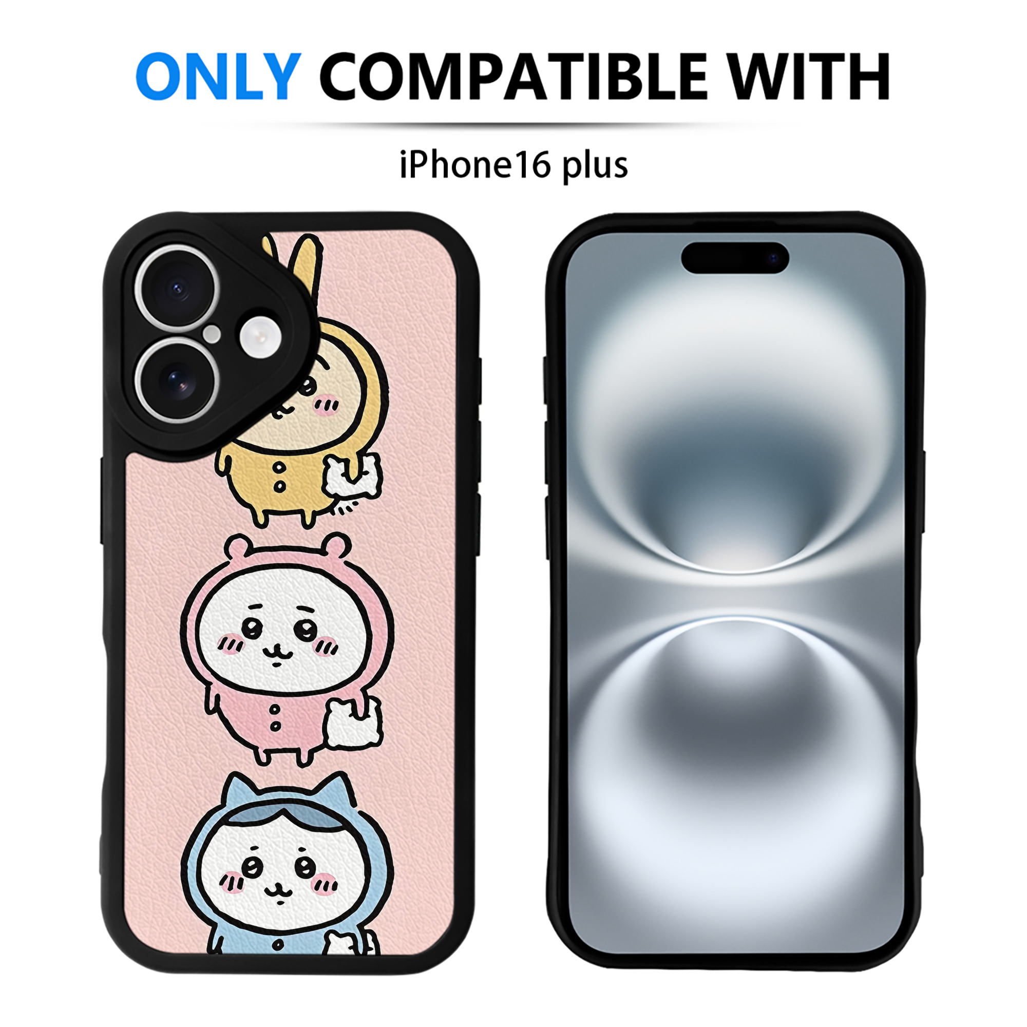 （画像用） ちいかわ Chii-kawa 【iPhone 16シリーズ対応】シリコンスマホケース（レザー調） 材質：シリコン
